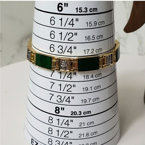 ASIAN Enameled Link Bracelet Chinese Jewelry - Picture 6 of 7